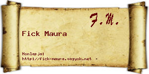Fick Maura névjegykártya